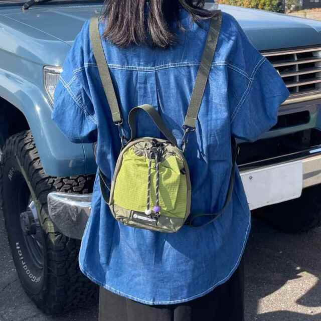 撥水配色ミニショルダーバッグ