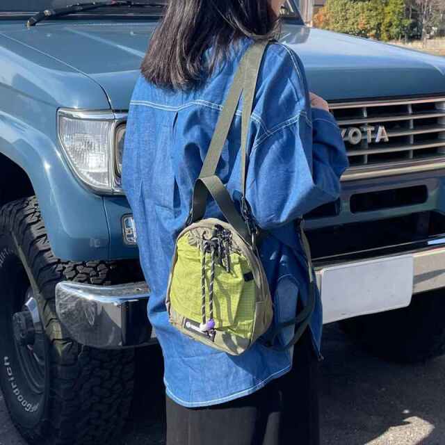 撥水配色ミニショルダーバッグ