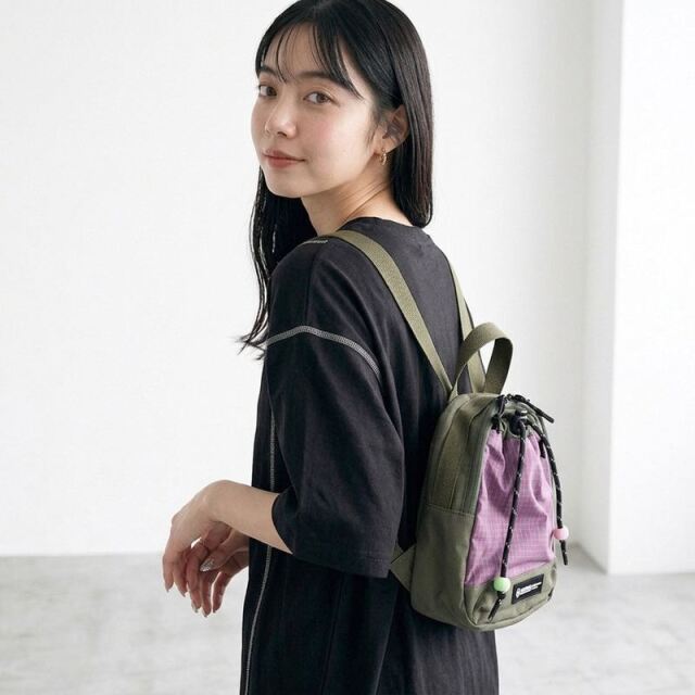 撥水配色ミニショルダーバッグ