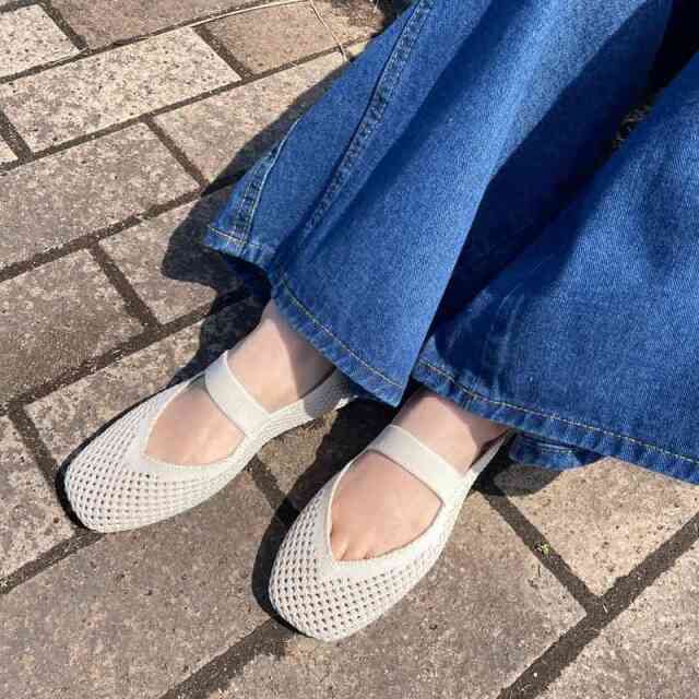 メッシュバンドバレーシューズ