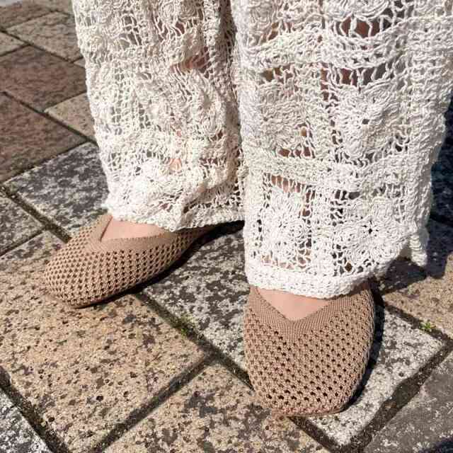 メッシュバンドバレーシューズ