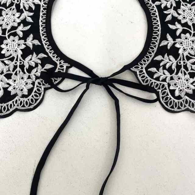 刺繍レース付け襟