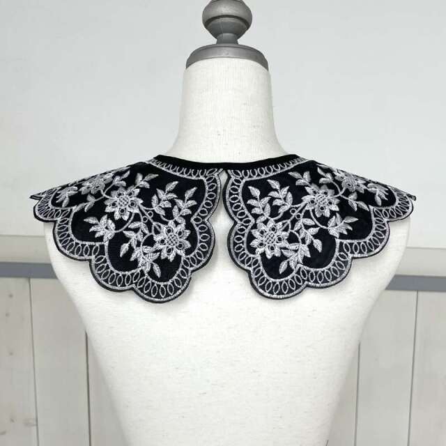 刺繍レース付け襟