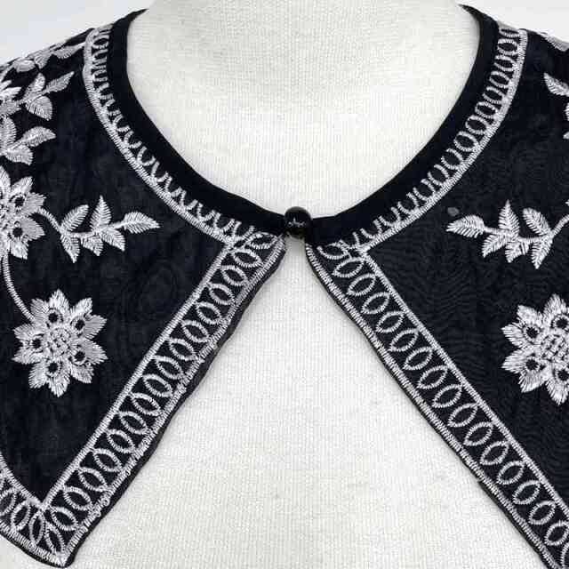 刺繍レース付け襟