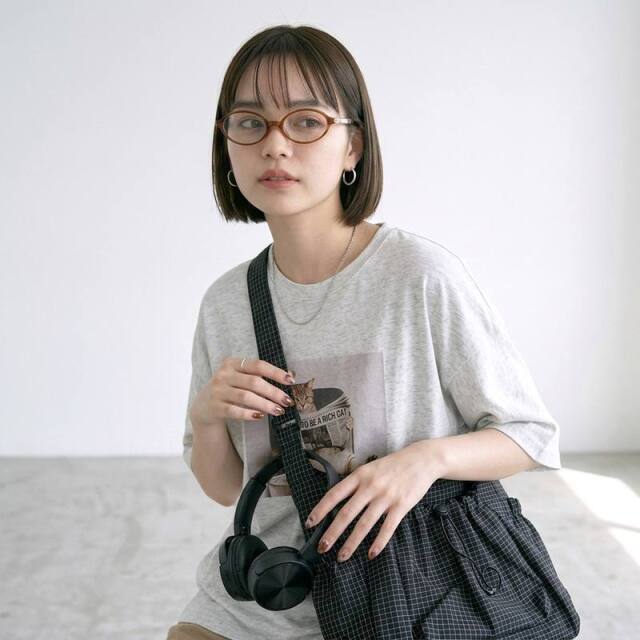 撥水チェックショルダーバッグ