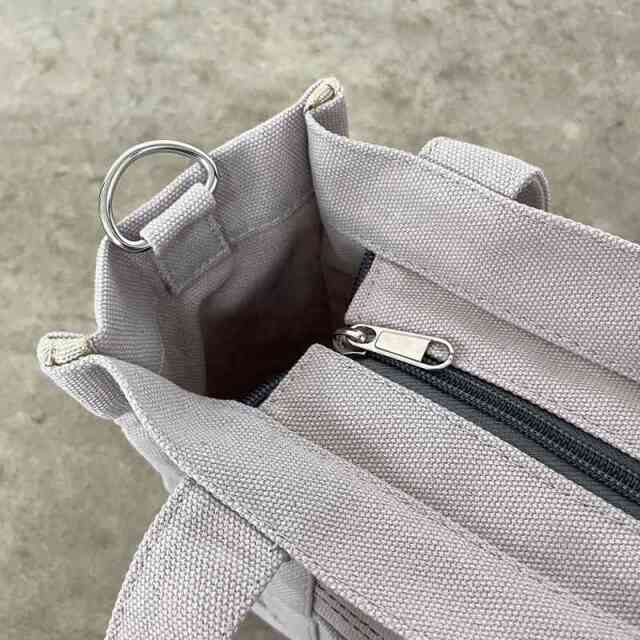 キャンバスロゴ刺繍ミニトートバッグ