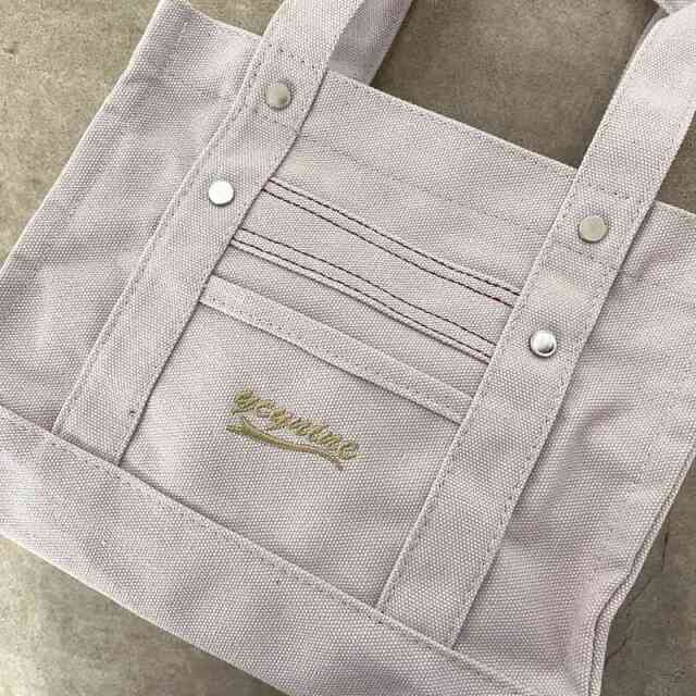 キャンバスロゴ刺繍ミニトートバッグ