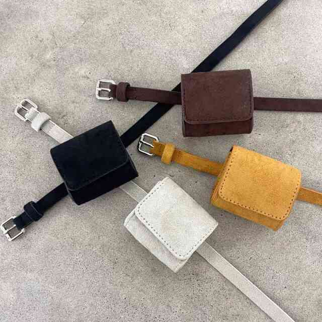 スウェード調ウエストベルトポーチ