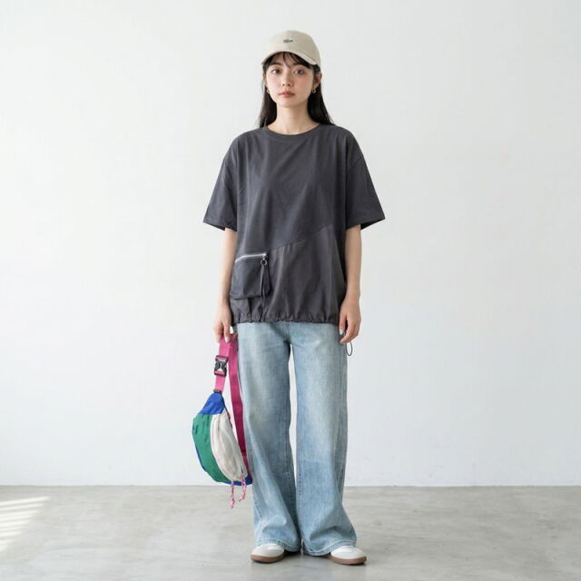 撥水配色ボディーバッグ