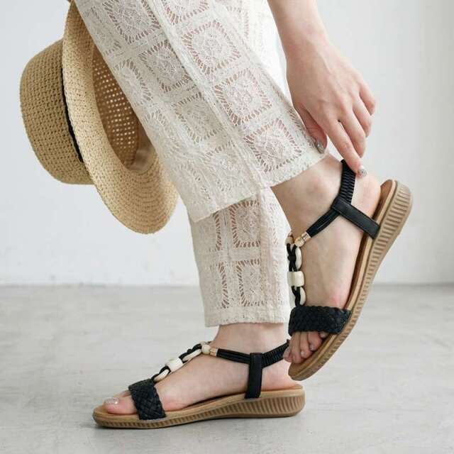 シェルゴムサンダル