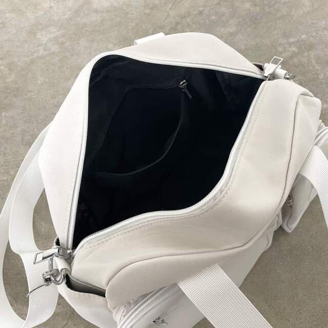 撥水アウトポケットボストンバッグ