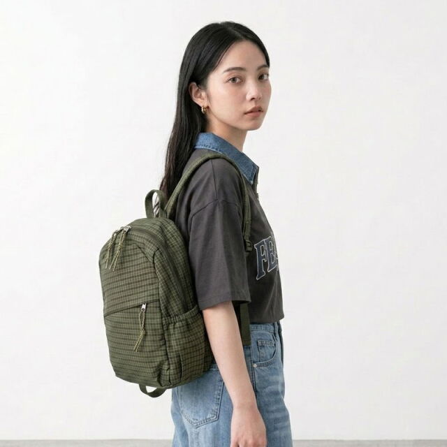 撥水チェック2WAYリュックサック