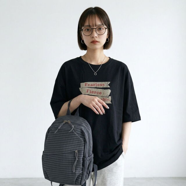 撥水チェック2WAYリュックサック