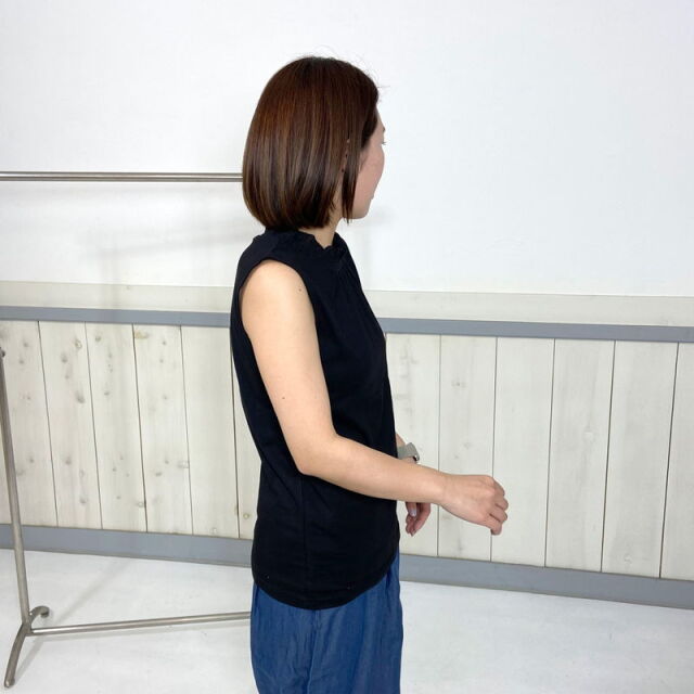 襟レースタンクトップ