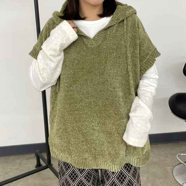 袖切替レースロンT