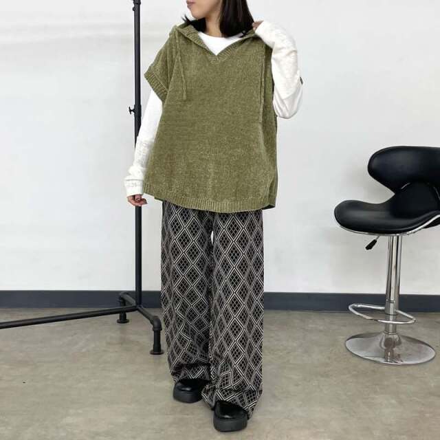 袖切替レースロンT