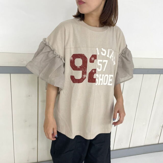 袖フリルリメイクプルオーバー