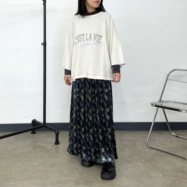 2WAY7部袖裏毛ロゴプルオーバー