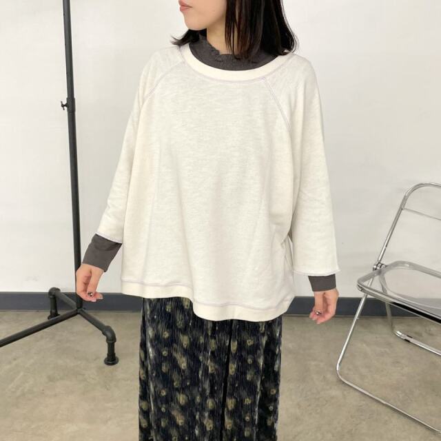 2WAY7部袖裏毛ロゴプルオーバー