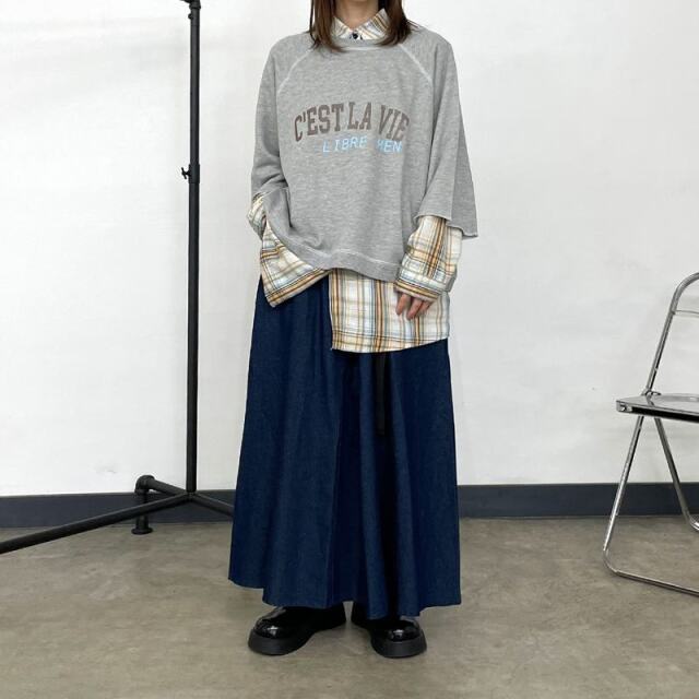 2WAY7部袖裏毛ロゴプルオーバー