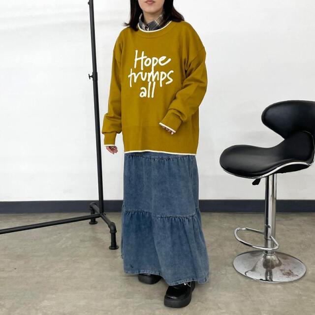 ロゴ刺繍プルオーバー