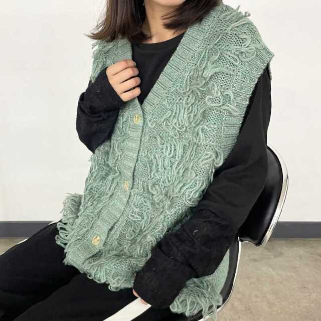 ループ編みベスト