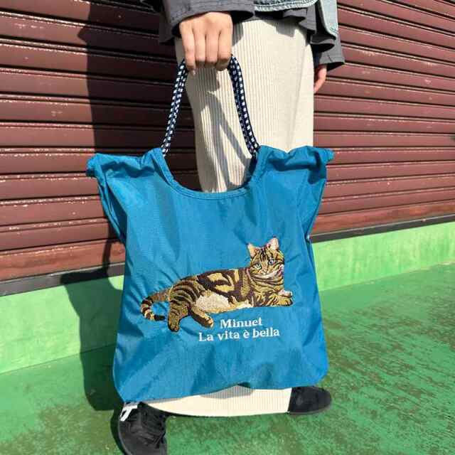アニマル刺繍コードトートバッグ