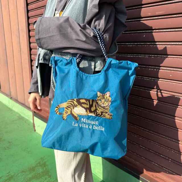アニマル刺繍コードトートバッグ