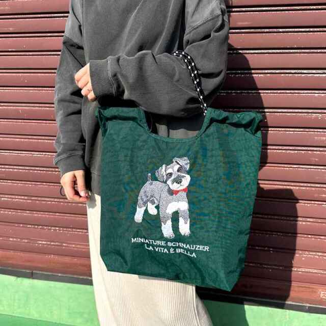 アニマル刺繍コードトートバッグ