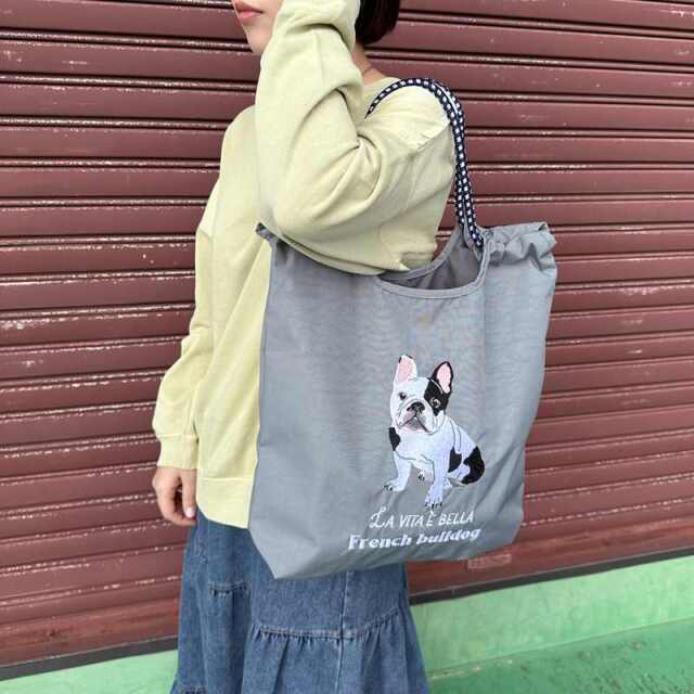 アニマル刺繍コードトートバッグ