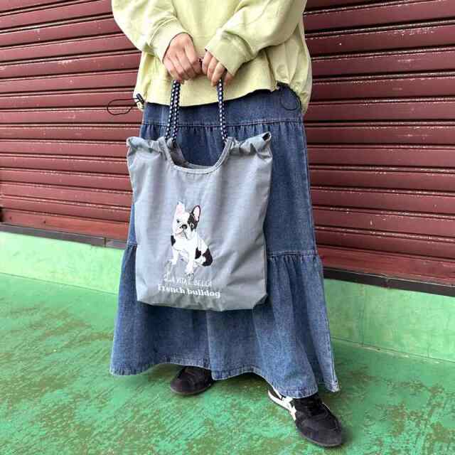アニマル刺繍コードトートバッグ