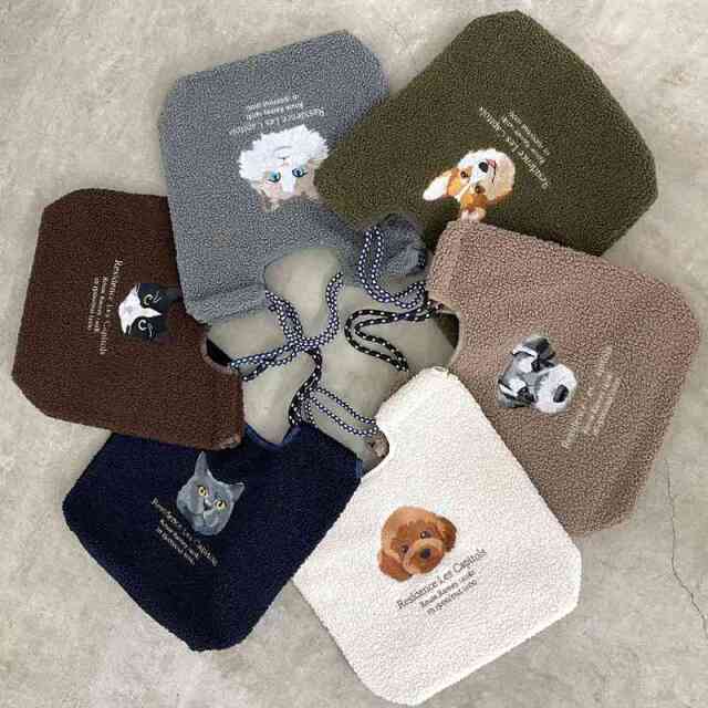アニマルボア刺繍コードトートバッグ
