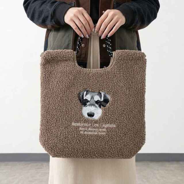 アニマルボア刺繍コードトートバッグ