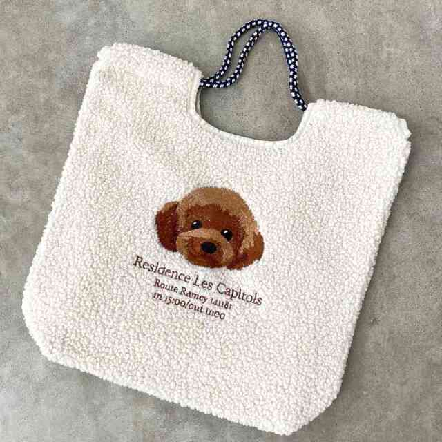 アニマルボア刺繍コードトートバッグ
