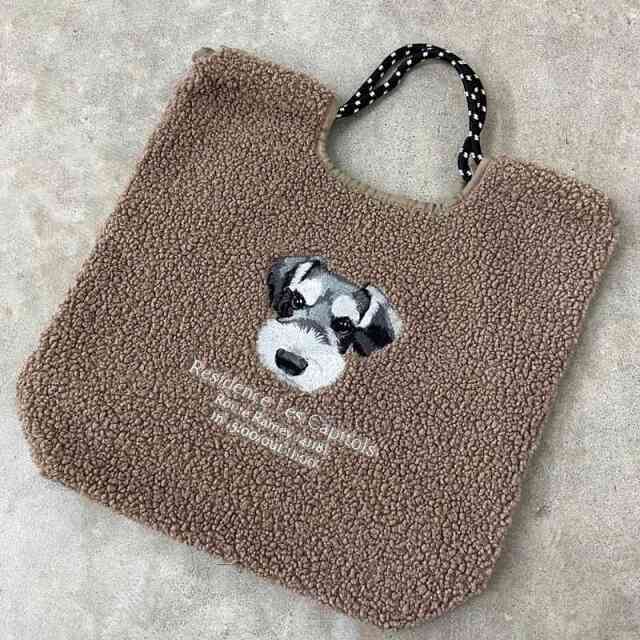 アニマルボア刺繍コードトートバッグ