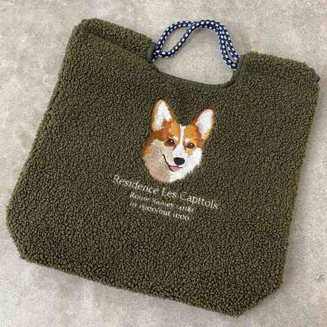 アニマルボア刺繍コードトートバッグ