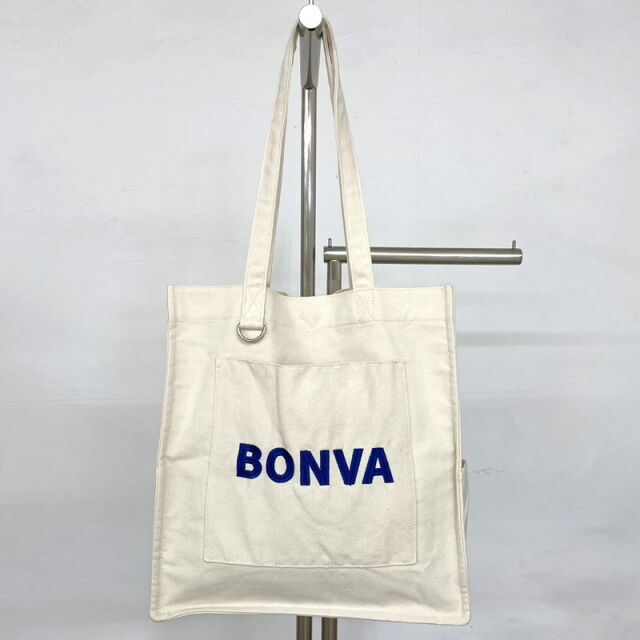 ロゴ刺繍トートバッグ