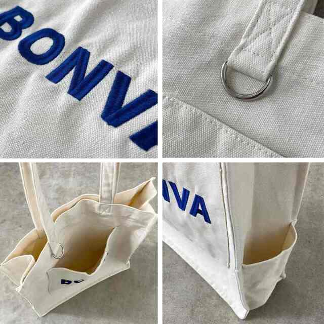 ロゴ刺繍トートバッグ