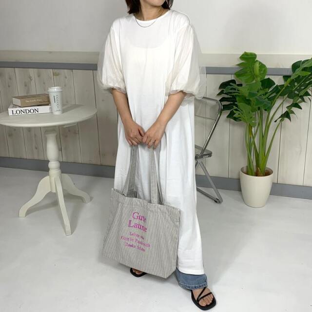 ロゴ刺繍ビッグトートバッグ