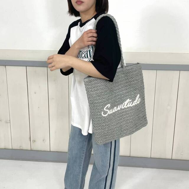 TBロゴ刺繍フレヤトートバッグ ロゴ刺繍フリンジトートバッグ | COPINE