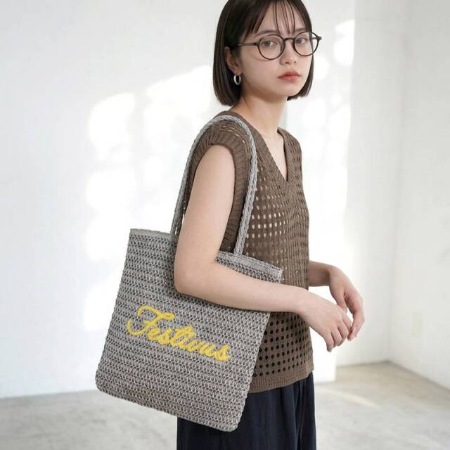 雑材サガラ刺繍トートバッグ