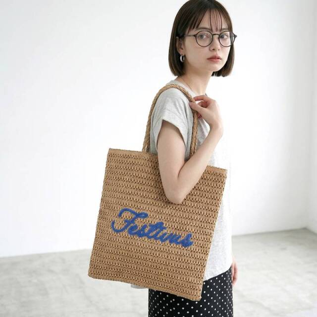 雑材サガラ刺繍トートバッグ