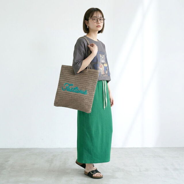 雑材サガラ刺繍トートバッグ