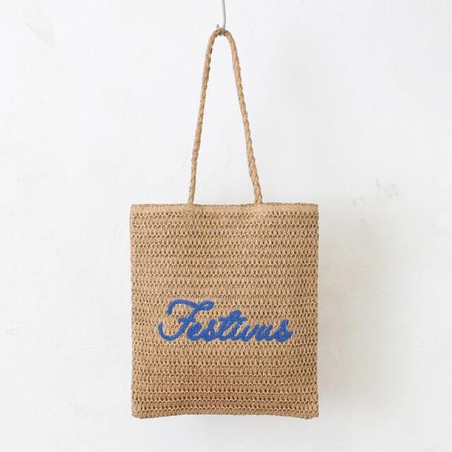 雑材サガラ刺繍トートバッグ