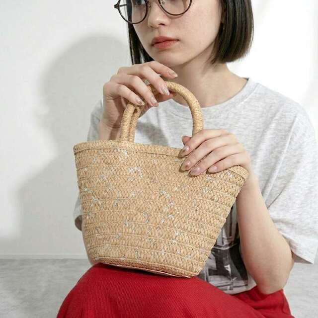 雑材スパンコールトートバッグ