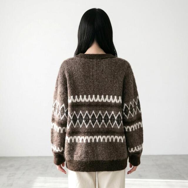 ノルディック柄プルオーバー