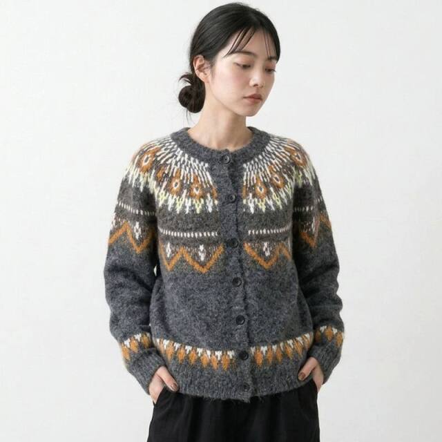 求心柄カーディガン
