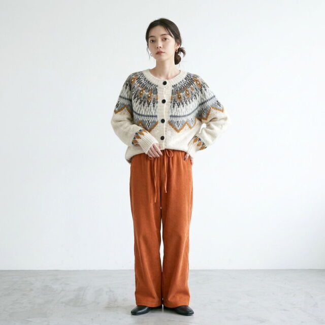 求心柄カーディガン