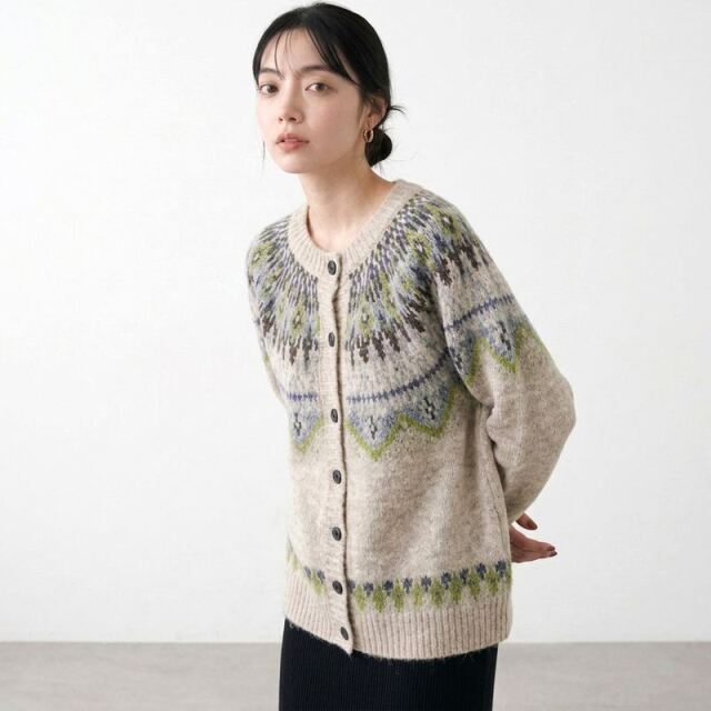 求心柄カーディガン