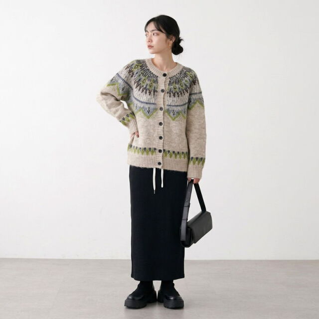 求心柄カーディガン